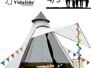 12'x10'x8'Dome Camping Tent 5-6 Person 4 Season Double Layers Waterproof Anti-UV Windproof Tents Family Outdoor Camping Tent(White)