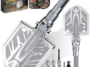 Sahara Sailor Survival Shovel, Unbreakable Tactical Shovel-180 Degree Folding Shovel-Camping Shovels - 23 in 1 Survival Gear and Equipment Multifunctional Camping Gear Survival Tools for Caping Hiking