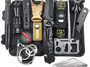 Gifts for Men Dad Husband Fathers Day from Daughter Wife Son, Survival Kit 12 in 1, Fishing Hunting Birthday Gift Ideas for Him Teenage Boy Cool Gadget, Emergency Camping Survival Gear and Equipment