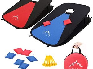 Himal Collapsible Portable Corn Hole Boards With 8 Cornhole Bean Bags (3 x 2-feet)