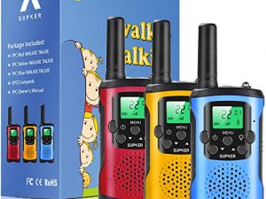 Walkie Talkies for Kids 3Pack, 22 Channels 2 Way Radio Kids Talks Toy for 3-12 Year Old Boys Girls Gift, 3 Miles Long Range for Outdoor Camping Game