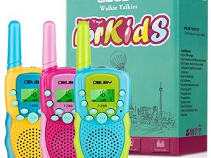 Obuby Toys for 3-12 Year Old Boys Walkie Talkies for Kids 22 Channels 2 Way Radio Gifts Toys with Backlit LCD Flashlight 3 KMs Range Gift Toys for Age 3 up Boy and Girls to Outside , Hiking, Camping