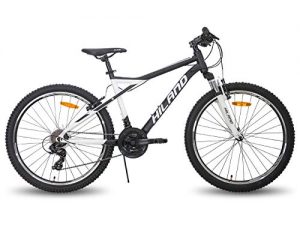 Hiland 26 Inch Mountain Bike for Women 21Speed MTB Bicycle 18 Inch Suspension Fork Urban Commuter City Bicycle White&Black