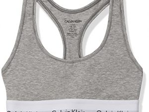 Calvin Klein Women's Regular Modern Cotton Bralette, Grey Heather, Medium