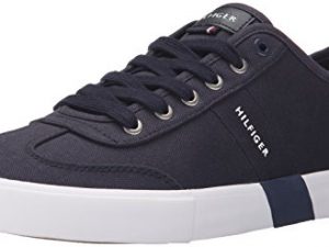 Tommy Hilfiger Men's Pandora Sneaker, Navy Canvas, 7.5