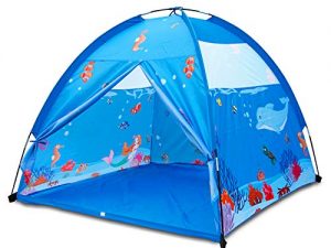 Homfu Play Tent for Kids Playhouse for Children Boys Popup Tent (Blue)