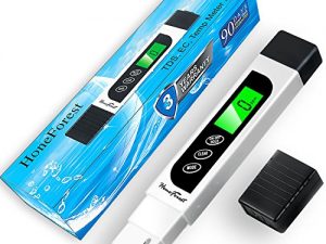 Water Quality Tester, Accurate and Reliable, HoneForest TDS Meter, EC Meter & Temperature Meter 3 in 1, 0-9990ppm, Ideal Water Test Meter for Drinking Water, Aquariums, etc.